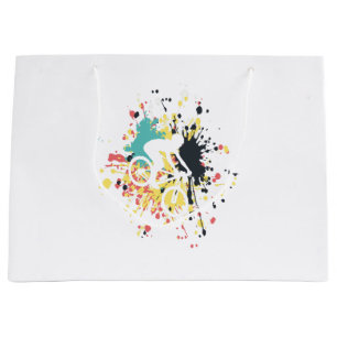 Grand Sac Cadeau Bicyclette - Couleur de descente