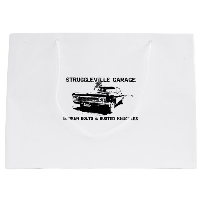 Grand Sac Cadeau Bienvenue au Garage de Struggleville - Où Bol cass (Devant)