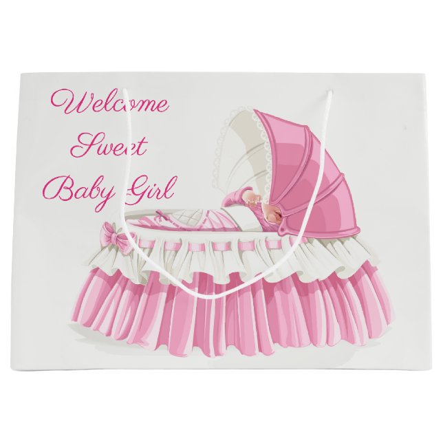 Grand Sac Cadeau Bienvenue Sweet Baby Girl (Devant)