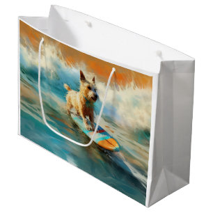 Grand Sac Cadeau Biewer Terrier Plage Surf Peinture