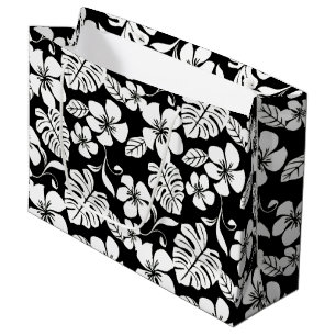 GRAND SAC CADEAU BIKINI ROSE (NOIR/BLANC)