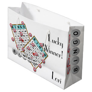 Grand Sac Cadeau Bingo-test chanceux d'image multi de gagnant de