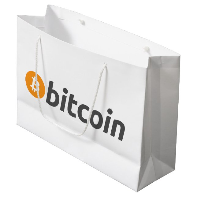 Grand Sac Cadeau Bitcoin Btc Original (Devant Angle)