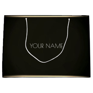 Grand Sac Cadeau Black White Gold Minimal Luxury Marque Beauty VIP