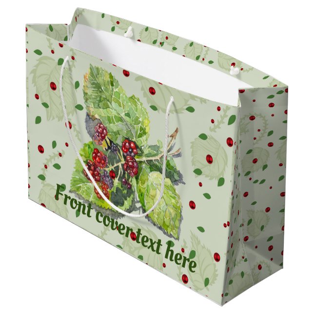 Grand Sac Cadeau BlackBerry vert et rouge (Dos Angle)