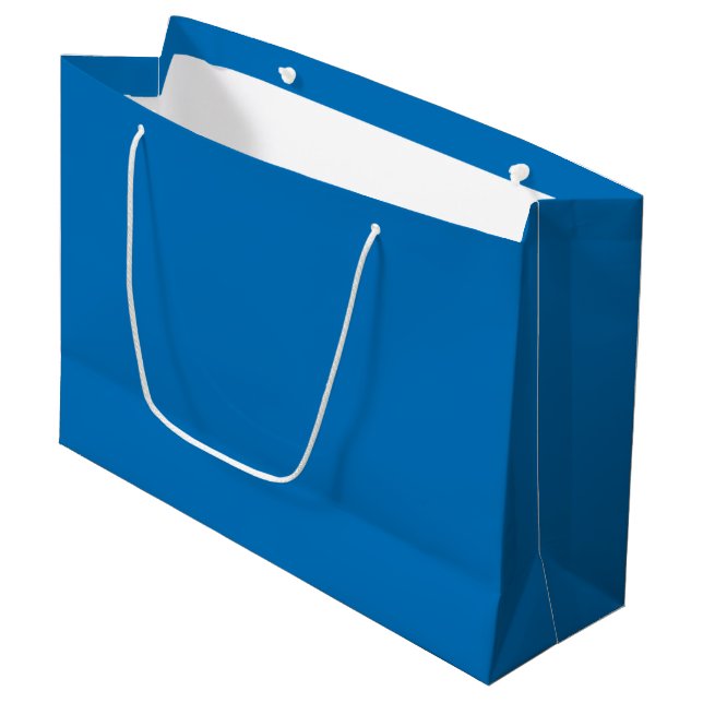 Grand Sac Cadeau Bleu (Devant Angle)