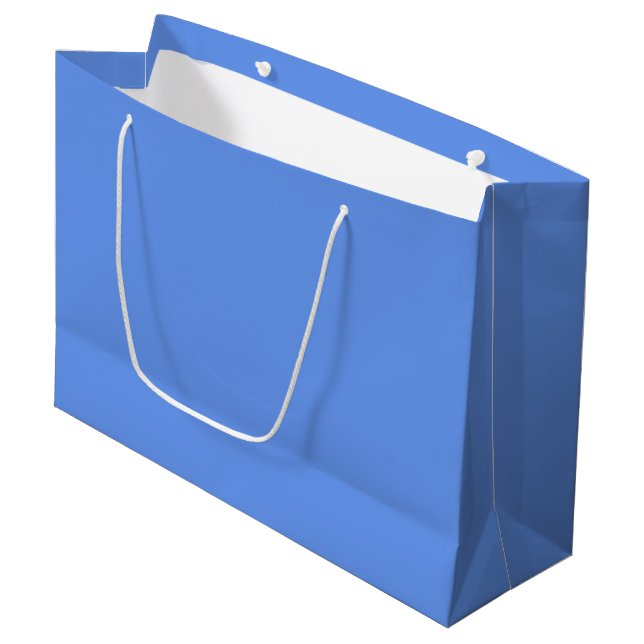 Grand Sac Cadeau Bleu Barbeau (Devant Angle)