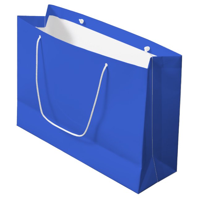 Grand Sac Cadeau Bleu bleu clair (Devant Angle)