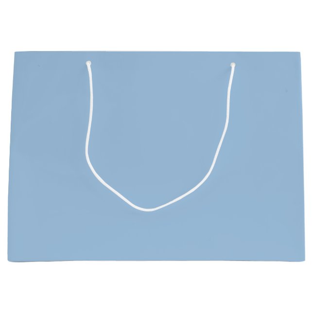 Grand Sac Cadeau Bleu doux d'hiver (Devant)