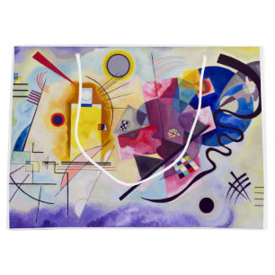 Grand Sac Cadeau Bleu rouge jaune, Kandinsky astucieux