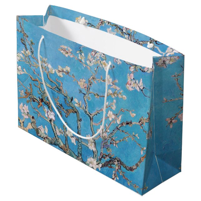 Grand Sac Cadeau Bleu Vincent van Gogh Art Peinture (Dos Angle)