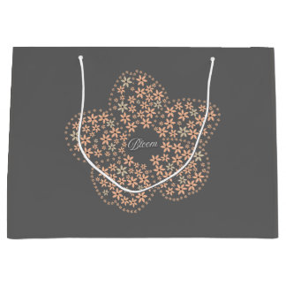 Grand Sac Cadeau Bloom Floral Design – Dark Elegant Design