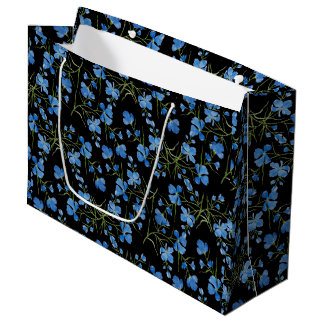 Grand Sac Cadeau Blue Cosmos Flowers