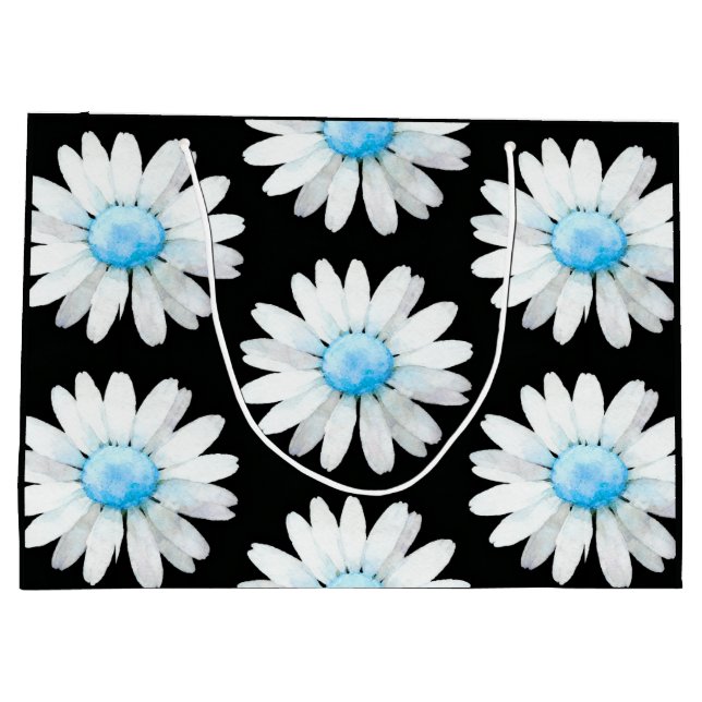 Grand Sac Cadeau Blue Dotted Daisy's (Dos)