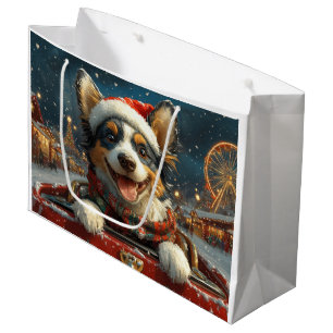 Grand Sac Cadeau Blue Heeler Dog Roller Dessous de verre Noël