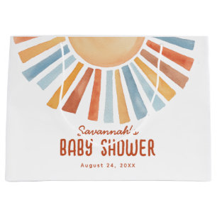 Grand Sac Cadeau Boho Sunshine Neutral Baby shower Bienvenue