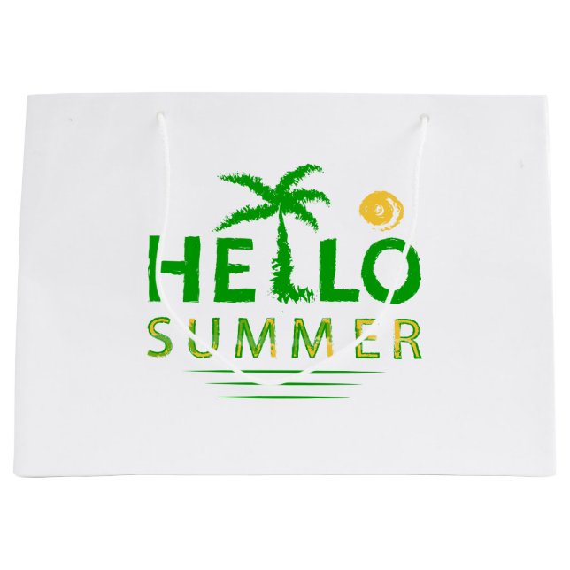 Grand Sac Cadeau Bonjour été (Devant)