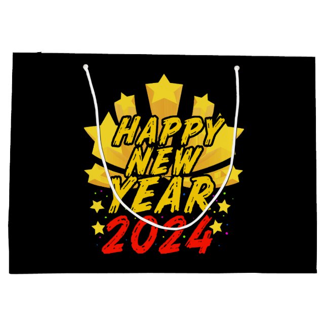 Grand Sac Cadeau Bonne année 2024  (Dos)