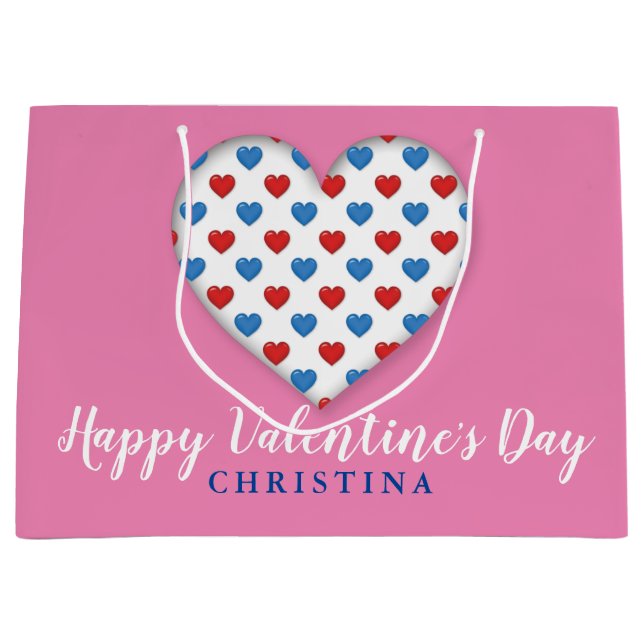 Grand Sac Cadeau Bonne Saint Valentin (Devant)