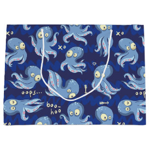 Grand Sac Cadeau Boo Octopus Blue Kids Vêtements & Décor