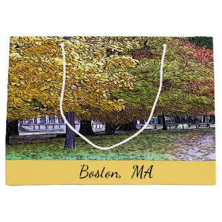 Grand Sac Cadeau Boston, Massachusetts Fall Foliing