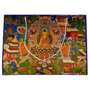 Grand Sac Cadeau Bouddhisme bouddhiste de Bouddha bénissant le