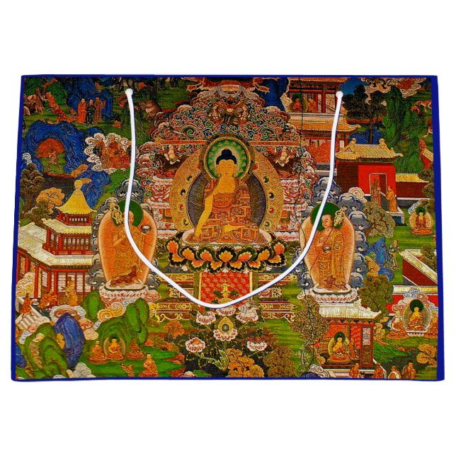 Grand Sac Cadeau Bouddhisme bouddhiste de Bouddha bénissant le (Devant)