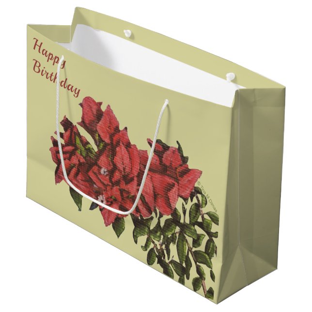 Grand sac cadeau Bougainvillea (Devant Angle)