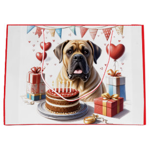 Grand Sac Cadeau Bouledogue anglais Mastiff Anniversaire 