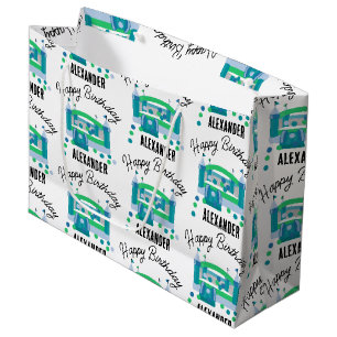 Grand Sac Cadeau Bounce House Jumping Château Anniversaire Nom Enfa