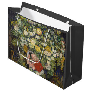 Grand Sac Cadeau Bouquet Floral Impressionniste Vintage Van Gogh