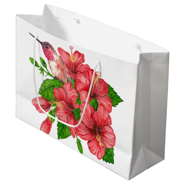 Grand Sac Cadeau Bouquet tropical (Devant Angle)