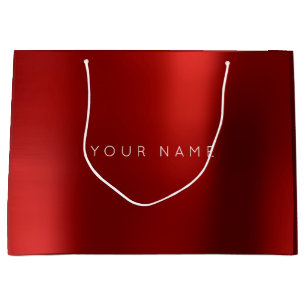 Grand Sac Cadeau Bourgogne Ruby Blanc Plum Minimal Favoriser Cadeau