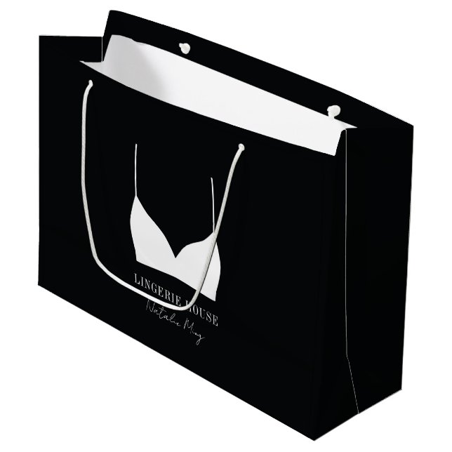 Grand Sac Cadeau Boutique de lingerie  (Devant Angle)