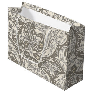 Grand Sac Cadeau Bouton de bachelier en damas antique de William Mo
