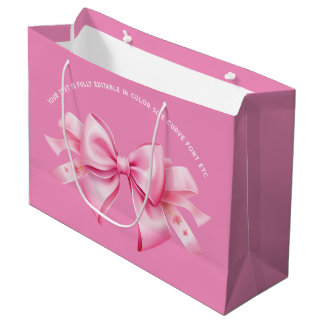 Grand Sac Cadeau Bow sur Barbiedoll tendance moyen rose