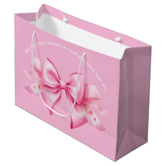 Grand Sac Cadeau Bow sur Barbiedoll tendance Moyen rose clair