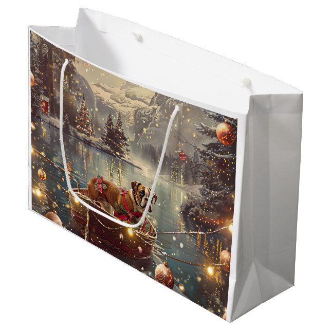 Grand Sac Cadeau Boxer Christmas Festive Voyage (Devant Angle)