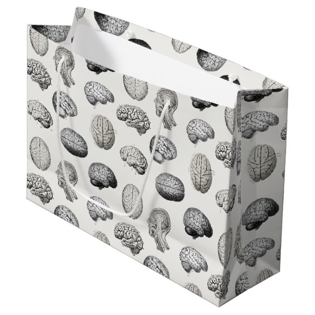 Grand Sac Cadeau Brain Anatomy Biology Illustrations (Devant Angle)