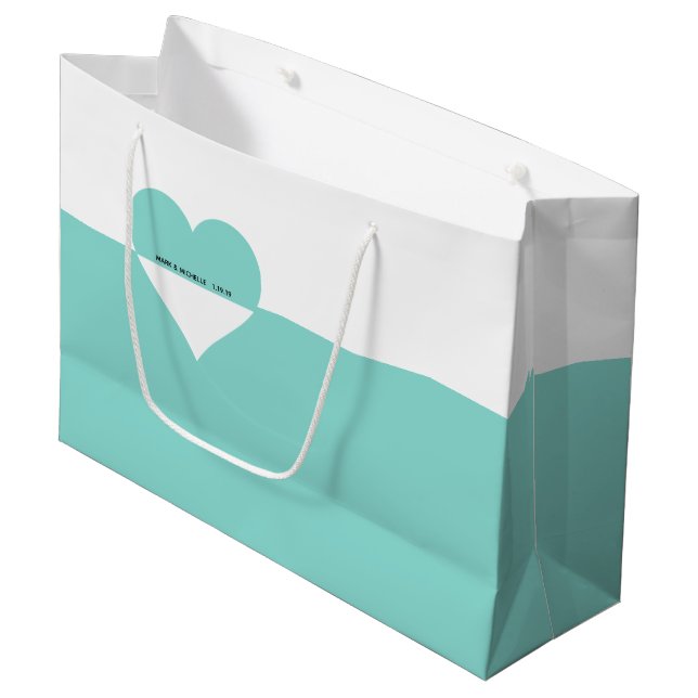 Grand Sac Cadeau Bride & Company  Forever You & Me Fête de Fiançail (Devant Angle)