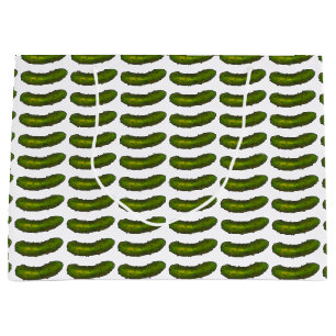 Grand Sac Cadeau Brochure Crunchy Green Kosher Pickle Sour Deli Pic