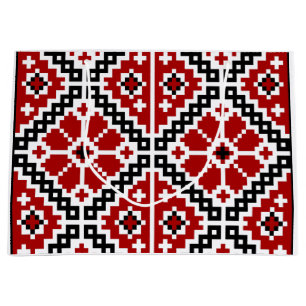 Grand Sac Cadeau Broderie ukrainienne