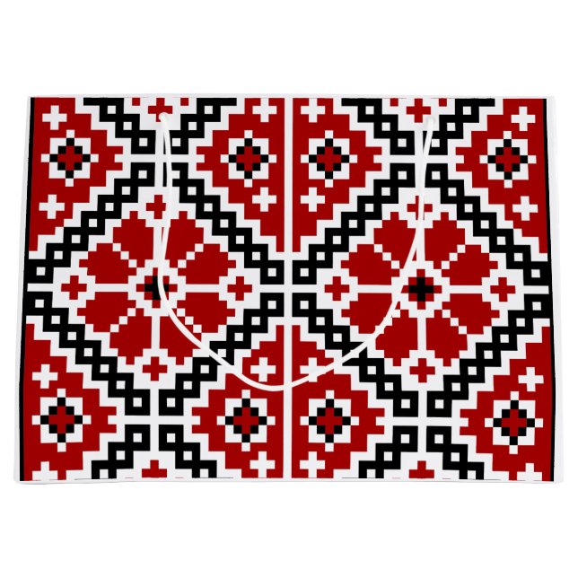 Grand Sac Cadeau Broderie ukrainienne (Devant)