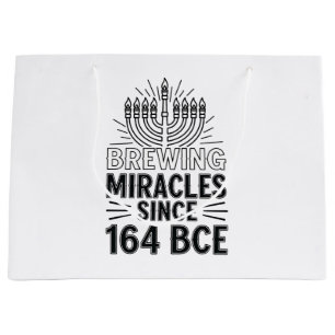 Grand Sac Cadeau Brûler des miracles depuis 164 BCE Hanoukka juif