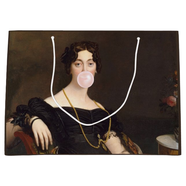 Grand Sac Cadeau Buble chewing-gum Diva Madame Ponselle (Devant)