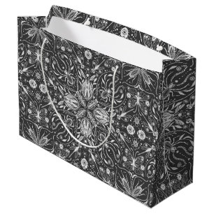 Grand Sac Cadeau Bugs, blanc cassé sur fond noir
