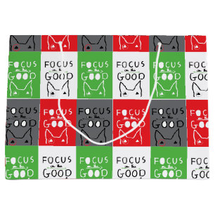 Grand Sac Cadeau Bull Terrier Pop Art Focus sur la BONNE inspiratio