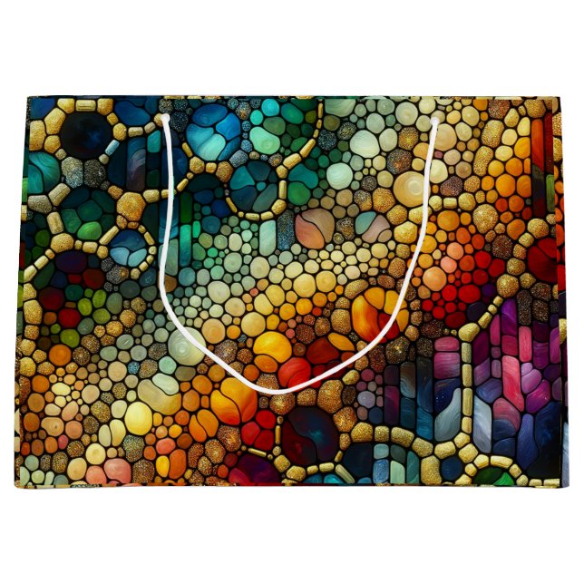 Grand Sac Cadeau Bulles arc-en-ciel (Devant)