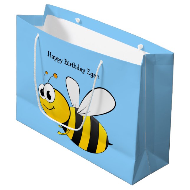 Grand Sac Cadeau Bumble Bee (Devant Angle)