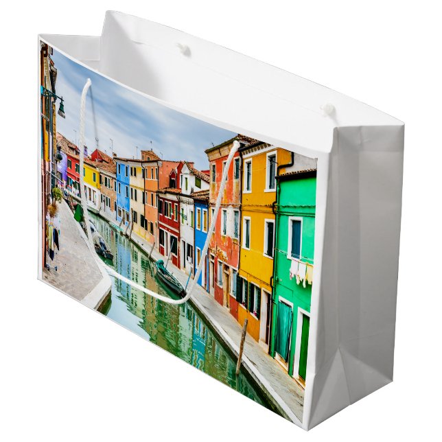 Grand Sac Cadeau Burano, Italie (Devant Angle)